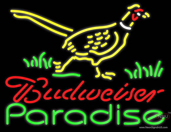 Custom Budweiser Roachs Cabin Pheasant Paradise Neon Sign 