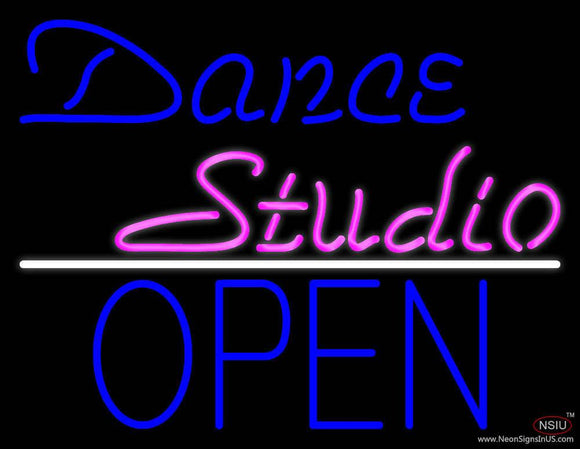 Custom Dance Studio Open Real Neon Glass Tube Neon Sign 