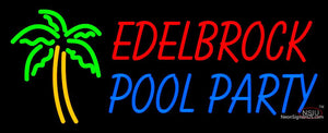 Custom Edelbrock Pool Party With Palm Tree And Wave Neon Sign 
