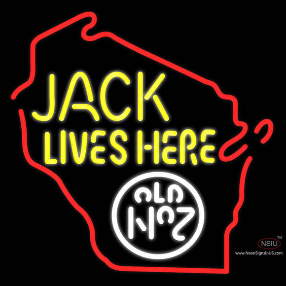 Custom Jack Lives Here Old No  Neon Sign 