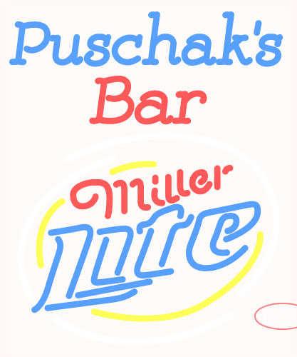 Custom Puschak Bar Neon Sign 