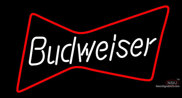 Red Bowtie And Budweiser Neon Sign