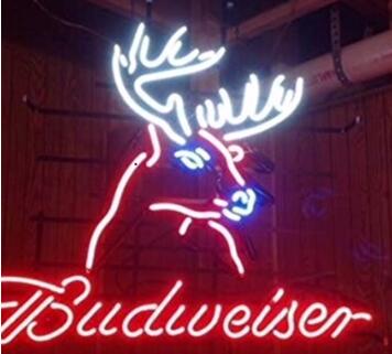 Deer head budweiser neon sign