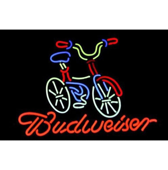 Font B Bicycle B Font Bike Fat Tire Budweiser Bud Star Beer Bar Neon Light