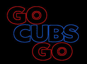 Go Cubs Go Handmade Art Neon Sign