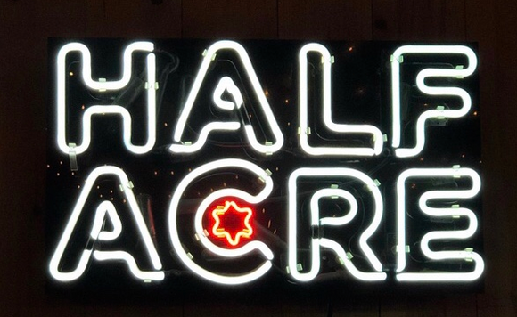 half acre neon sign