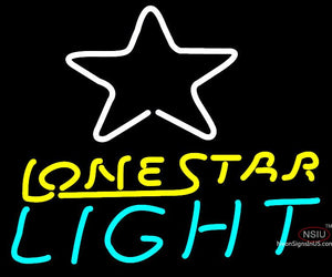 Lone Star Light Beer Neon Bar Sign Pool Room Man Cave Necessity
