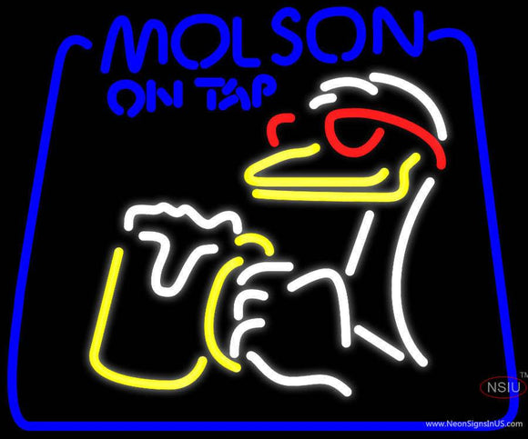 Molson On Tap Duck Neon Beer Sign