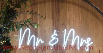 Mr And Mrs Wedding Home Deco Neon Sign