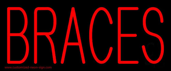 Red Braces Handmade Art Neon Sign