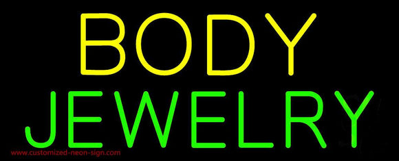 Body Jewelry Block Handmade Art Neon Sign