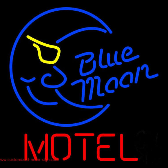 Blue Moon Motel Handmade Art Neon Sign