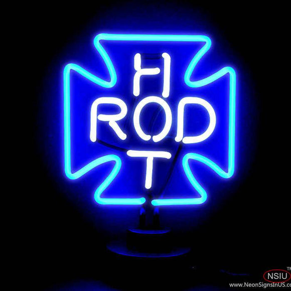 Hot Rod Cross Neon Sculpture