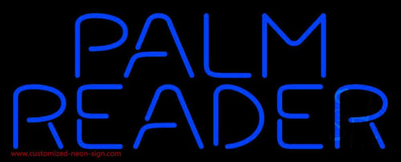 Blue Palm Reader Block Handmade Art Neon Sign