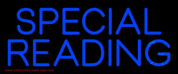 Blue Special Reading Handmade Art Neon Sign