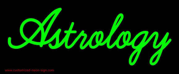 Green Astrology Handmade Art Neon Sign