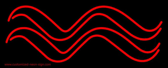 Red Aquarius Logo Handmade Art Neon Sign
