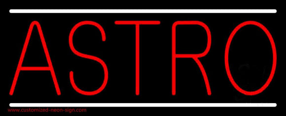 Red Astro White Line Handmade Art Neon Sign