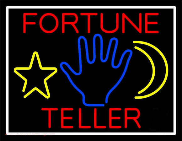 Red Fortune Teller With Logo Handmade Art Neon Sign