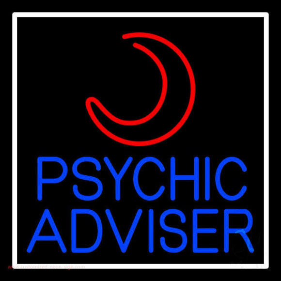 Blue Psychic Advisor With Logo Handmade Art Neon Sign