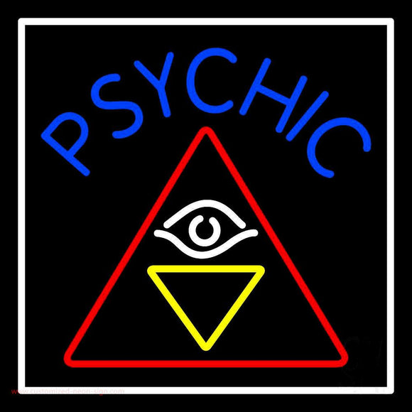 Blue Psychic Logo Handmade Art Neon Sign