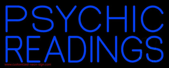 Blue Psychic Readings Handmade Art Neon Sign
