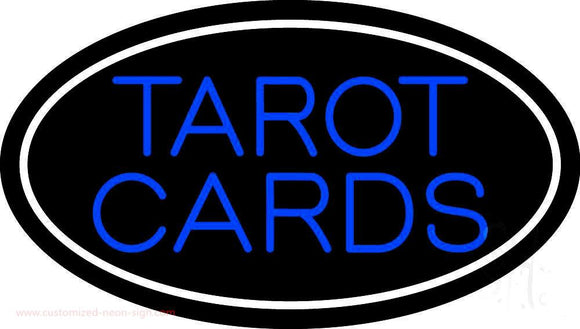 Blue Tarot Cards With Blue Border Handmade Art Neon Sign