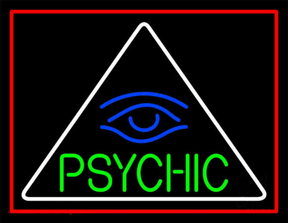 Green Psychic With Blue Eye Handmade Art Neon Sign