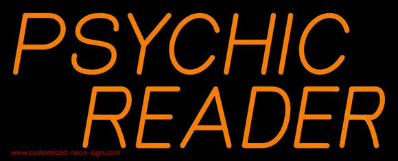 Orange Psychic Reader Handmade Art Neon Sign