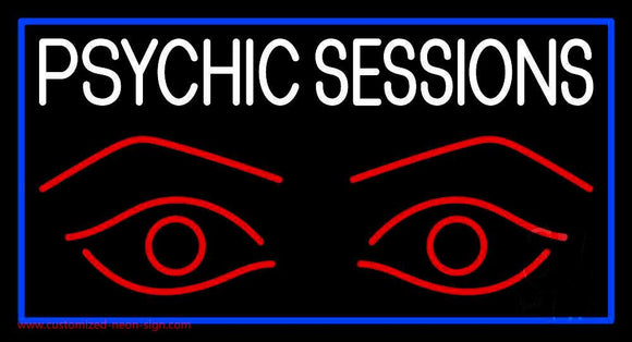 Psychic Sessions With Eye Handmade Art Neon Sign