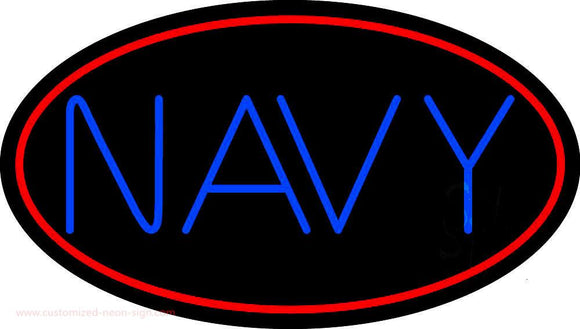 Blue Navy Handmade Art Neon Sign