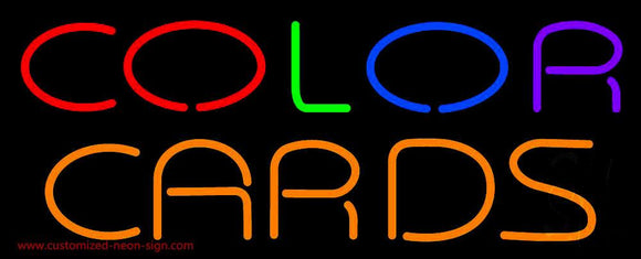 Color Cards Handmade Art Neon Sign