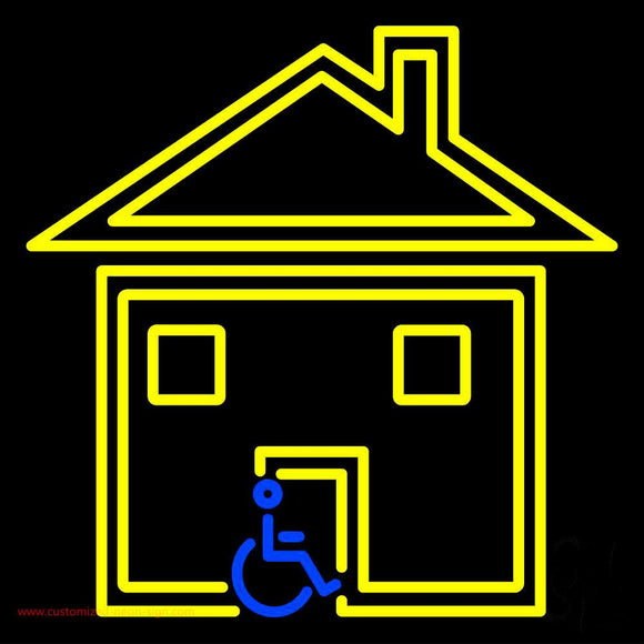 Handicapped Housing Handmade Art Neon Sign
