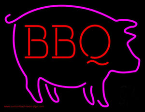 Pink Pig Red BBQ Neon Sign