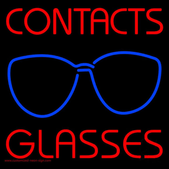 Contact Glasses Handmade Art Neon Sign