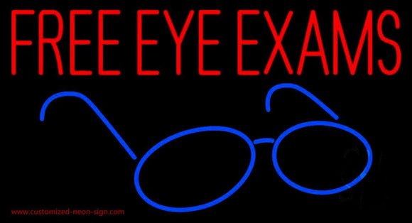 Free Eye Exams Handmade Art Neon Sign