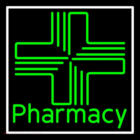 Pharmacy With Plus Logo Handmade Art Neon Sign