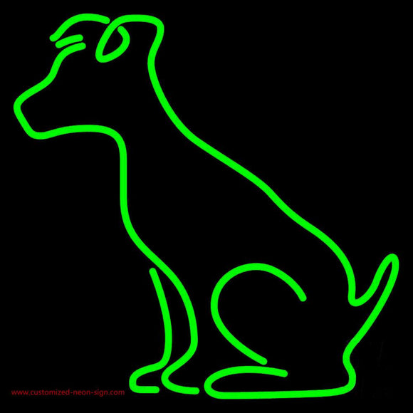 Green Dog Handmade Art Neon Sign