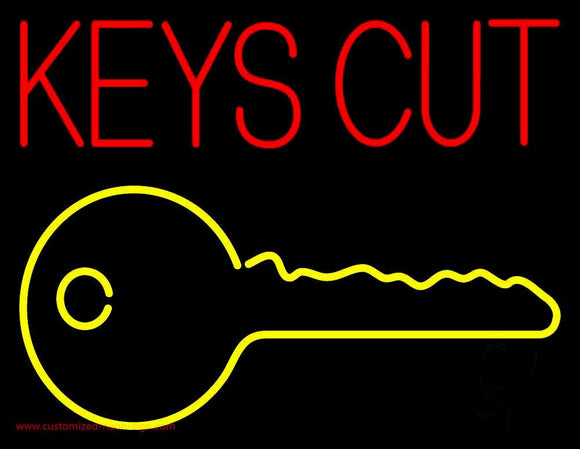 Keys Cut Handmade Art Neon Sign