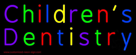 Childrens Dentistry Handmade Art Neon Sign