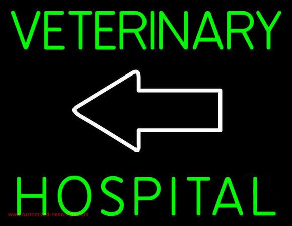 Veterinary Hospital With Arrow 1 Handmade Art Neon Sign