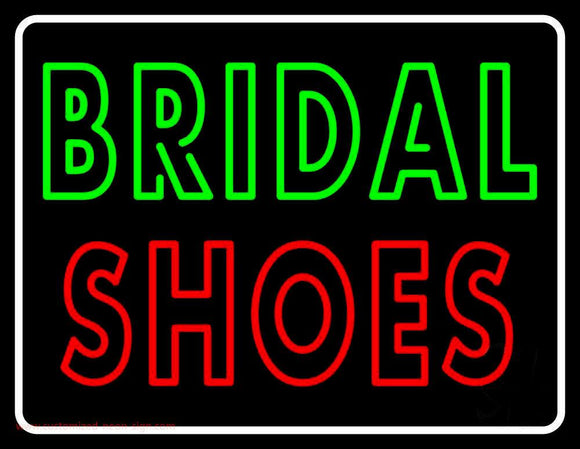 Double Stroke Bridal Shoes Handmade Art Neon Sign