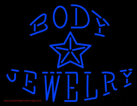 Body Jewelry Handmade Art Neon Sign