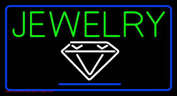 Jewelry Block Diamond Logo Handmade Art Neon Sign