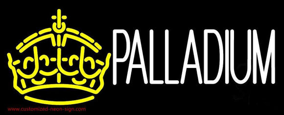 Palladium Block Yellow Crown Handmade Art Neon Sign