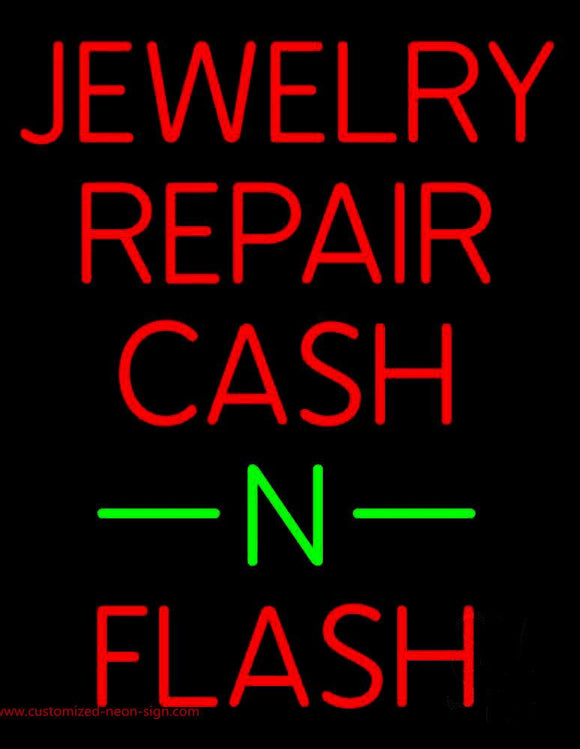 Jewelry Repair Cash N Flash Handmade Art Neon Sign