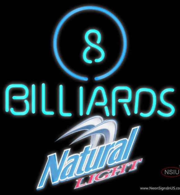 Natural Light Ball Billiards Pool Neon Sign  