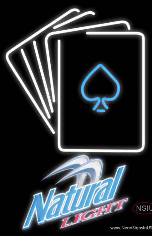 Natural Light Poker Cards Neon Sign 7 