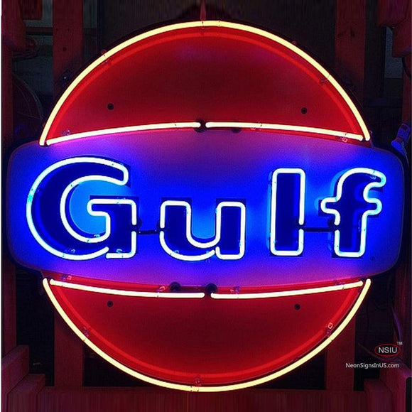 Neon Gulf Gasoline Neon Sign