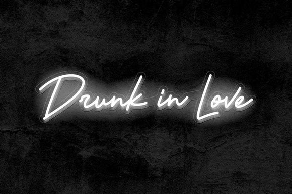drunk in love neon sign for wedding home